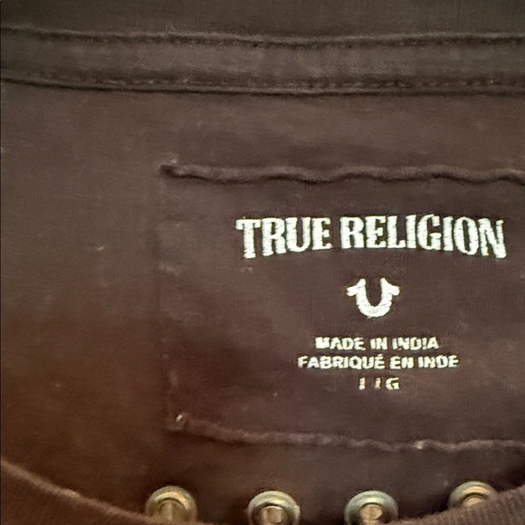 True Religion Black Tee with Logo Accent - Picture 2 of 5